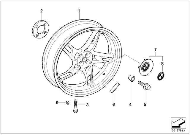 36317669853 - : Hub Cap for BMW-Motorrad Image