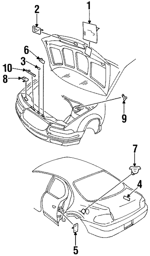 Labels for 1997 Dodge Stratus #0