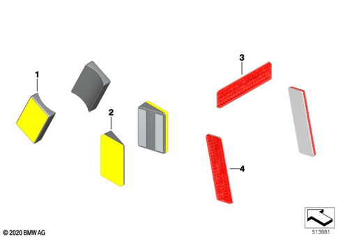 Side Marker Lamps, Reflectors for 2020 BMW-Motorrad R nineT #0