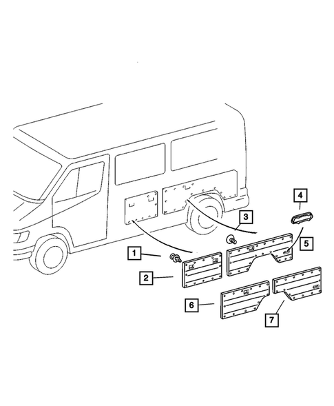 Moldings, Scuff Plates for 2005 Dodge Sprinter 2500 #5