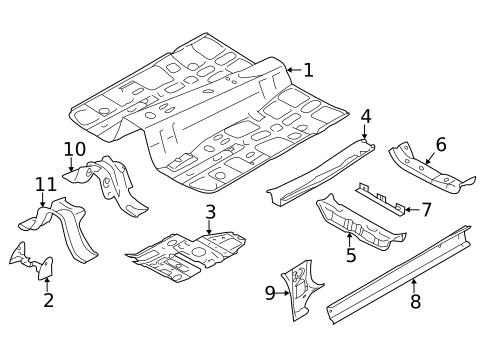 Floor & Rails for 2015 Subaru WRX STI #0
