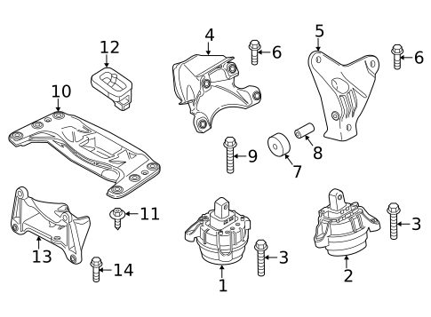 Engine & Trans Mounting for 2016 BMW 535i #1