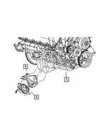 52021163AA - Engine and Transmission Mounting: Engine Mount Bracket, Left for Mopar Image