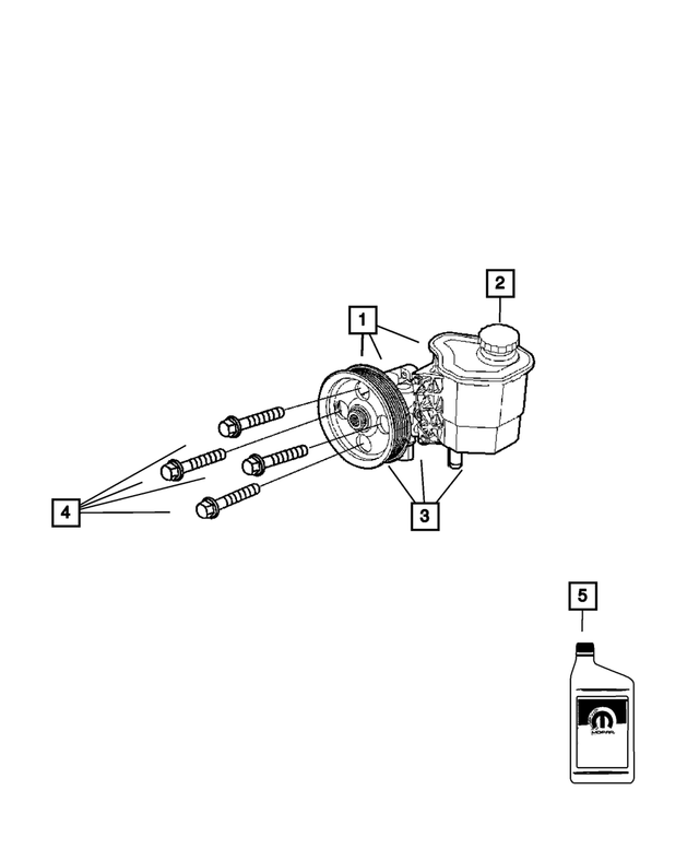 52013975AD - Steering: Power Steering With Pulley Pump Assembly for Mopar Image