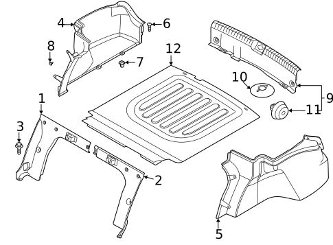 Interior Trim - Rear Body for 2021 Hyundai Sonata #1