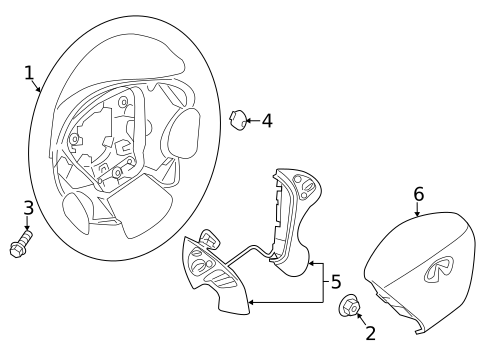 Steering Wheel & Trim for 2014 Nissan Pathfinder #0