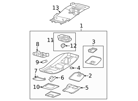Overhead Console for 2006 Mercury Mountaineer #0