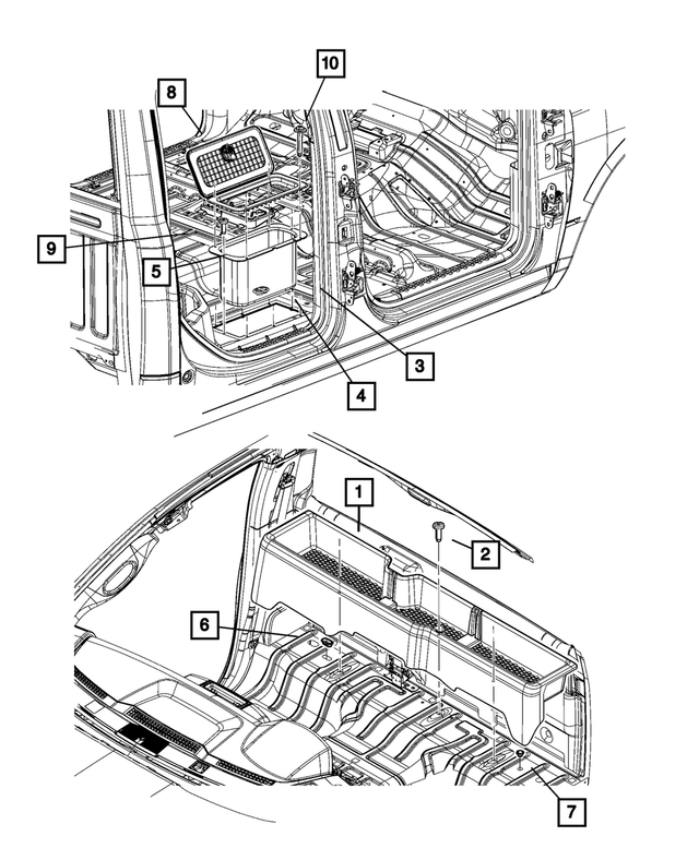 1MP70XXXAA - Interior Trim: Storage Bin for Mopar Image image