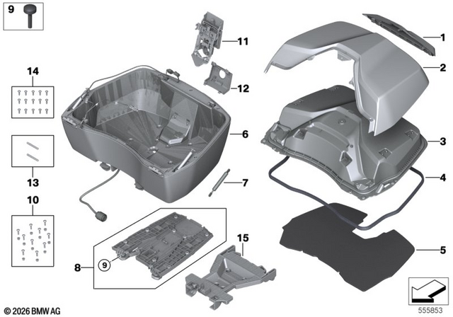 46548829659 - : Trim For Topcase Cover for BMW-Motorrad Image