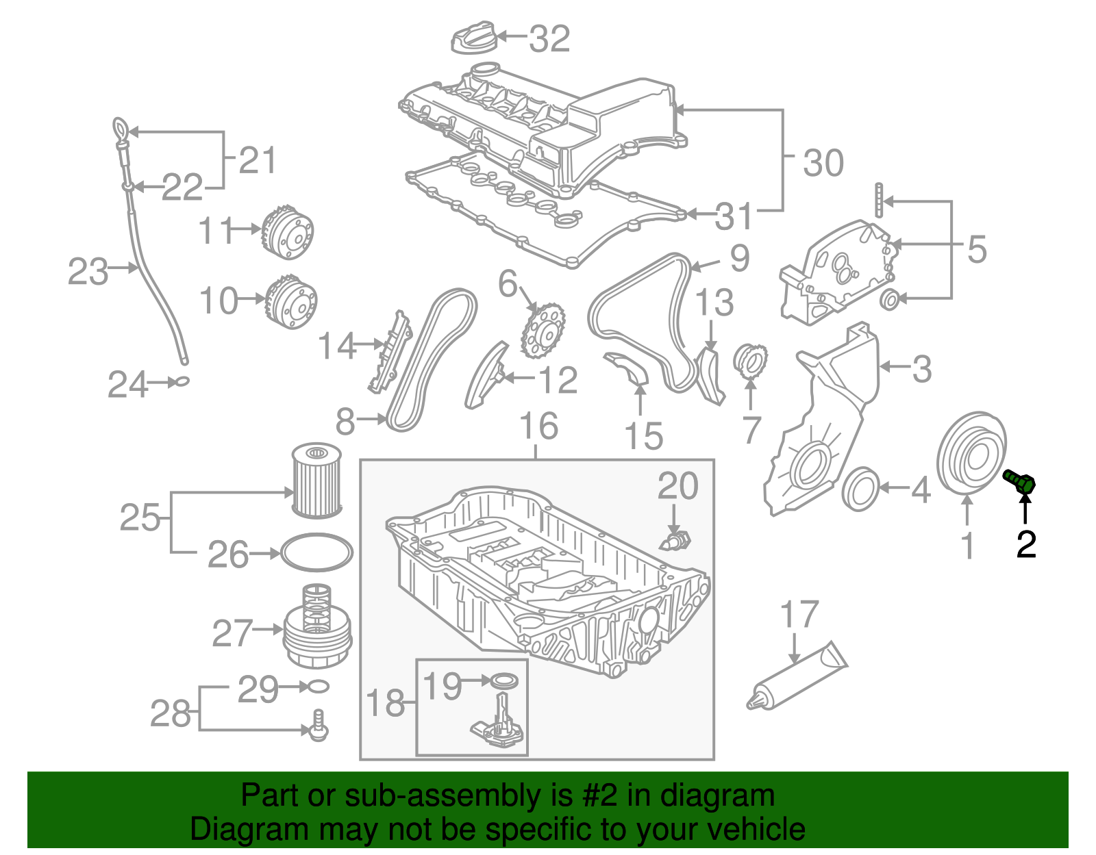 Vibration Damper Bolt - Porsche (N-010-087-6)