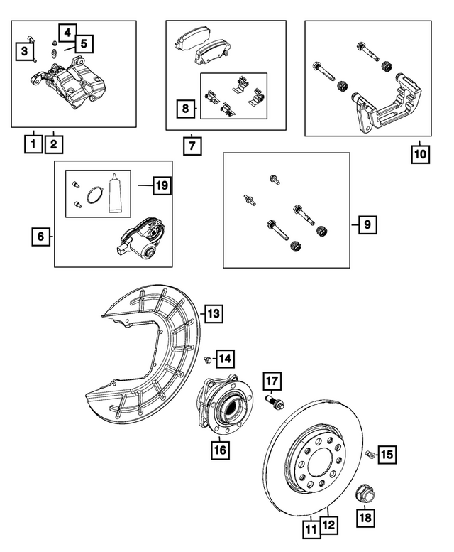 68651037AA - Brakes: Brake Caliper, Left for Dodge: Charger Daytona | Jeep: Cherokee, Wagoneer S Image
