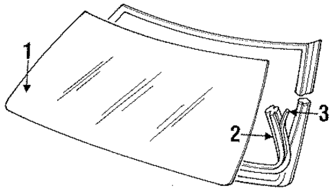 Glass - Windshield for 1993 Dodge W150 #0