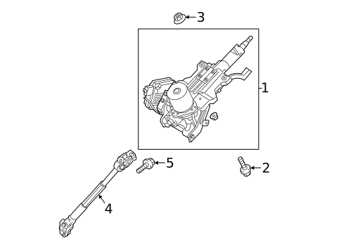 Steering Column Assembly for 2011 Kia Optima #1