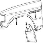 MB198226 - : Mud Guard for Mitsubishi Image