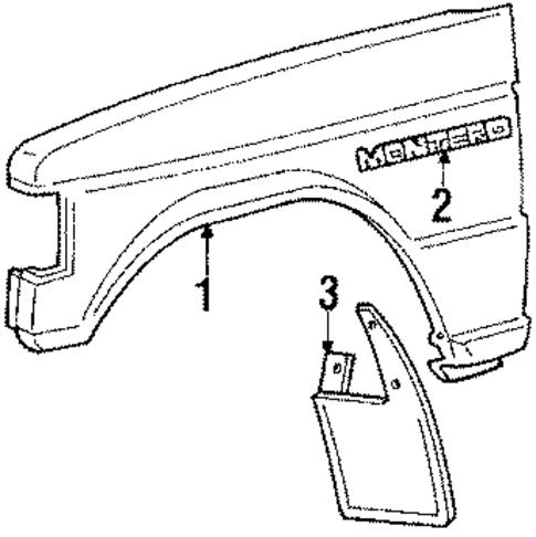 Fender for 1986 Mitsubishi Montero #0
