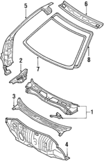 5570012600 - Body: Cowl Top Panel for Toyota: Corolla Image