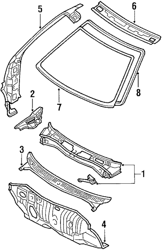 561111A070 - : Glass for Toyota Image