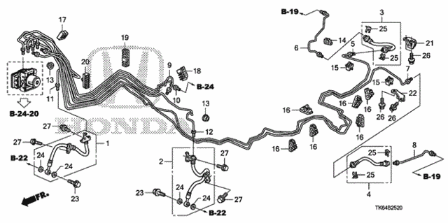 Brake Pipe - Hose (VSA) for 2012 Honda Fit #0