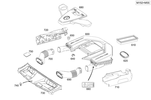 Air Intake, Gasoline Vehicles for 2014 Mercedes-Benz SLK55 AMG #0