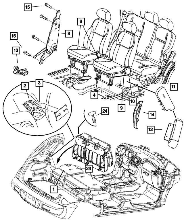 ZJ691FLAA - : Recliner Handle, Driver, Side for Mopar Image