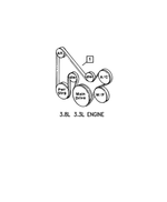 4861322AB - Cooling: A/c Compressor Belt for Mopar Image