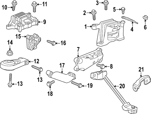 60009129 - Engine: Strut Support for GM Image