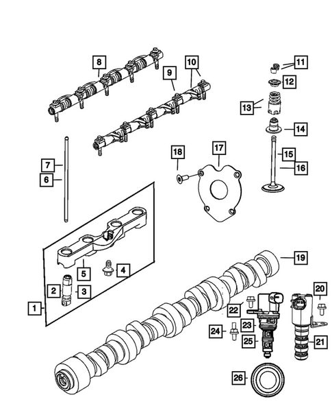 Camshaft and Valve for 2026 Jeep Wrangler #0
