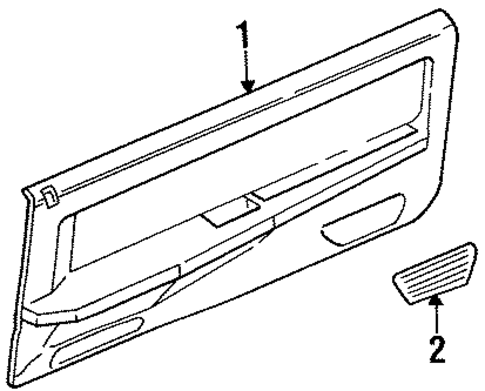 Interior Trim - Front Door for 1990 Dodge Monaco #0