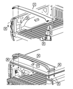 6102126AA - Body Sheet Metal Except Doors: Hex Nut And Washer for Mopar Image