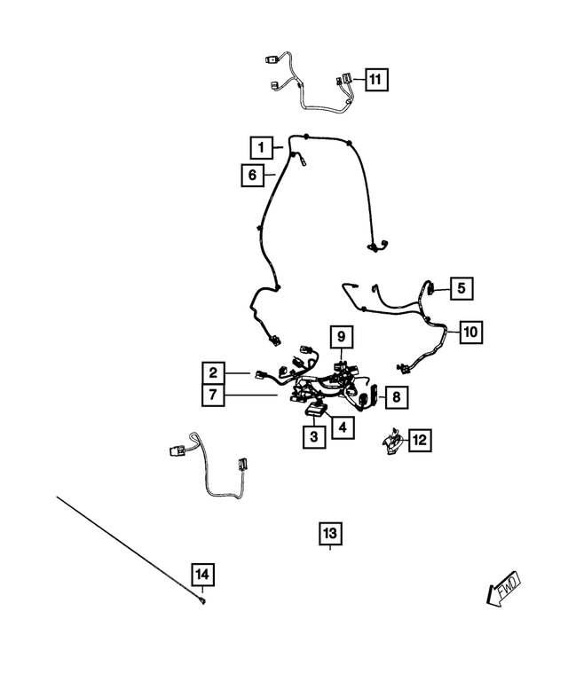 68100770AB - Electrical: Seat Recliner Wiring for Mopar Image