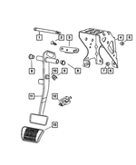 5273101AA - Brakes: Brake Pedal Pivot Shaft for Mopar Image