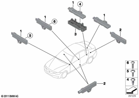 Single Parts Antenna for 2014 BMW 328dX #1