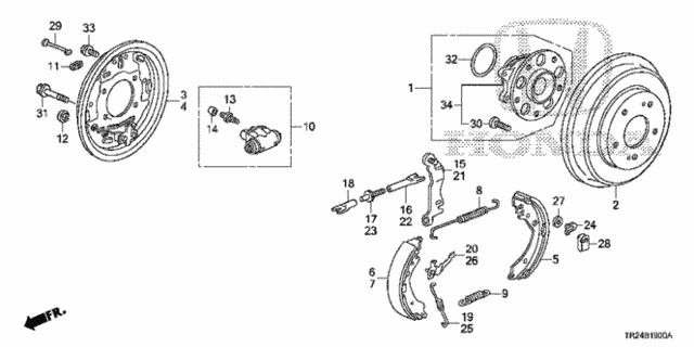 Rear Brake (Drum) (KA/KL/KC) for 2012 Honda Civic #0