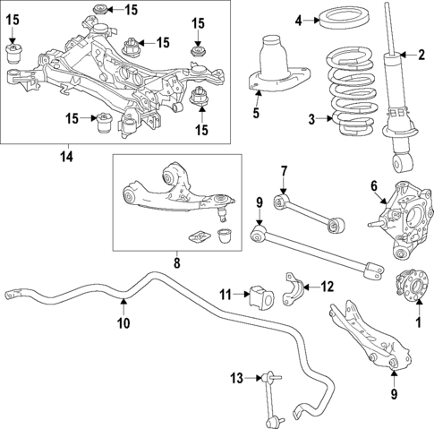 Rear Suspension for 2023 Honda Ridgeline #0