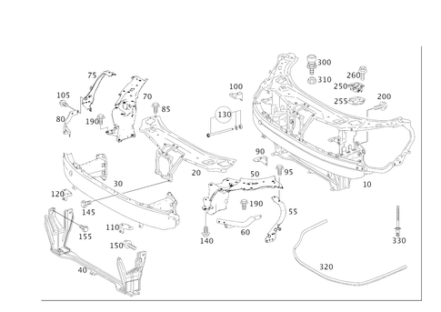 Front Stiffening and Radiator Support for 2014 Mercedes-Benz CL550 #0