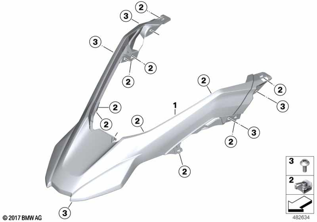 46618388541 - Frame and Mounting Parts: Front Wheel Cover Blank Top - Rohteil /blank for BMW-Motorrad Image