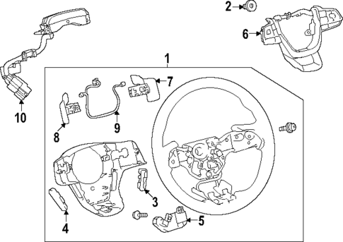 Steering Wheel & Trim for 2025 Toyota Grand Highlander #0