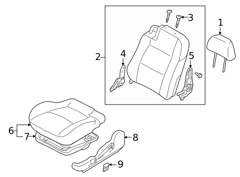 Front Seat Components for 1997 Mitsubishi Montero Sport #0