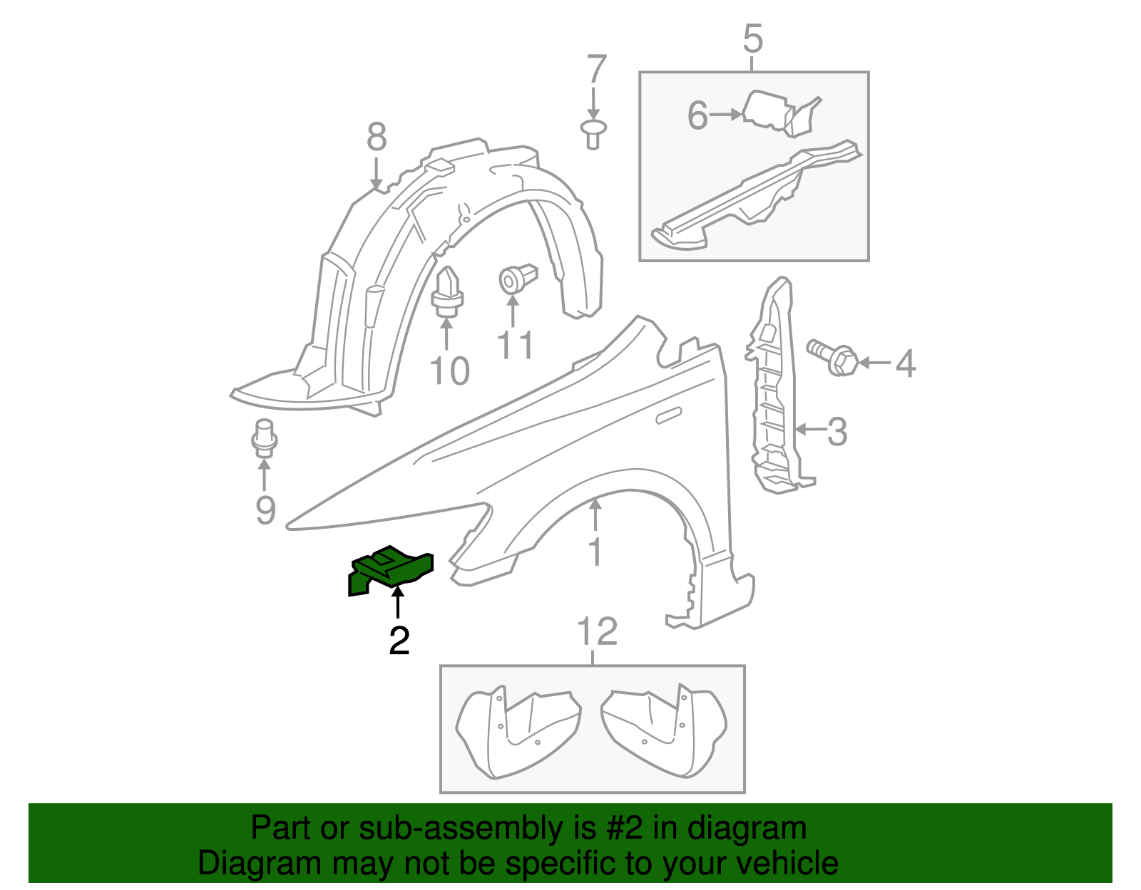 Unbranded Front Left Fender – Fits 2006-2011 Honda Civic Sedan (Primed Steel, HO1240168 / 60261SNAA90ZZ)