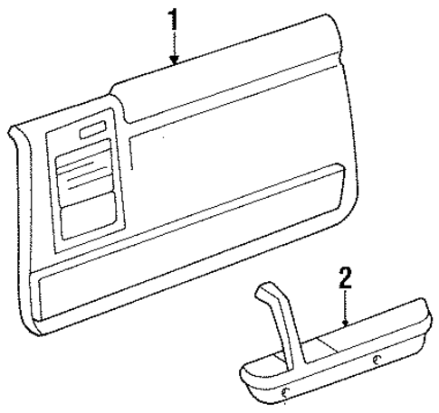 Interior Trim - Front Door for 1991 Dodge Shadow #0