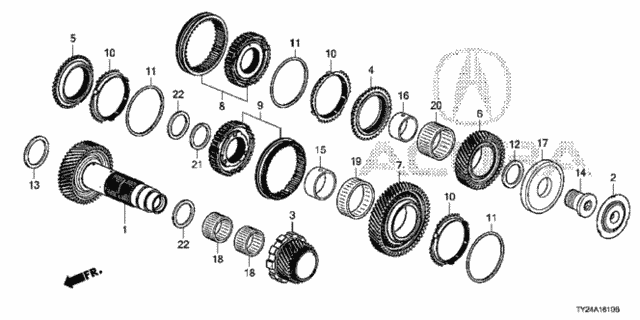 AT Secondary Shaft (DCT) for 2019 Acura RLX #0