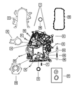68262818AA - 3.3L Gas; Engine: Engine Timing Cover Package for Mopar Image image