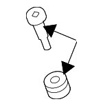 1T0998754 - Body: Wiper Frame Hardware Kit for Volkswagen Image