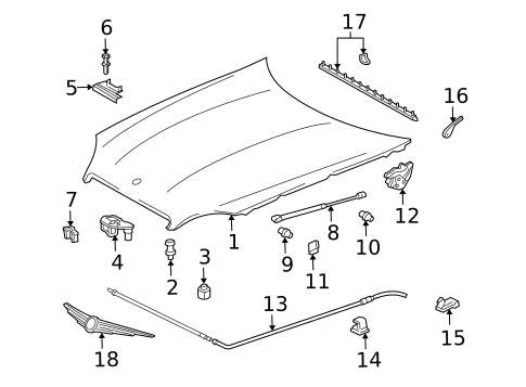 Hood & Components for 2006 Chrysler Crossfire #0