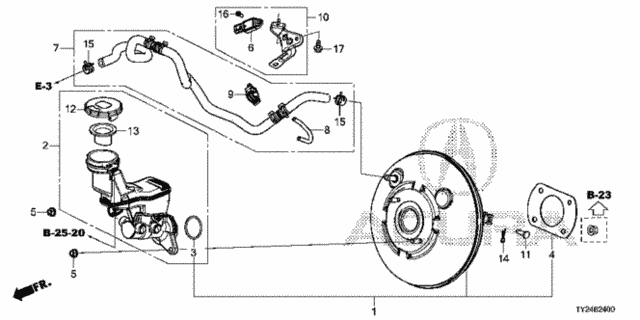 Brake Master Cylinder  - Master Power (1) for 2020 Acura RLX #0