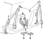 F67Z10611B08B - Electrical: Retractor Assembly for Ford: Ranger Image