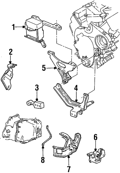 Engine & Trans Mounting for 1996 Pontiac Grand Am #0