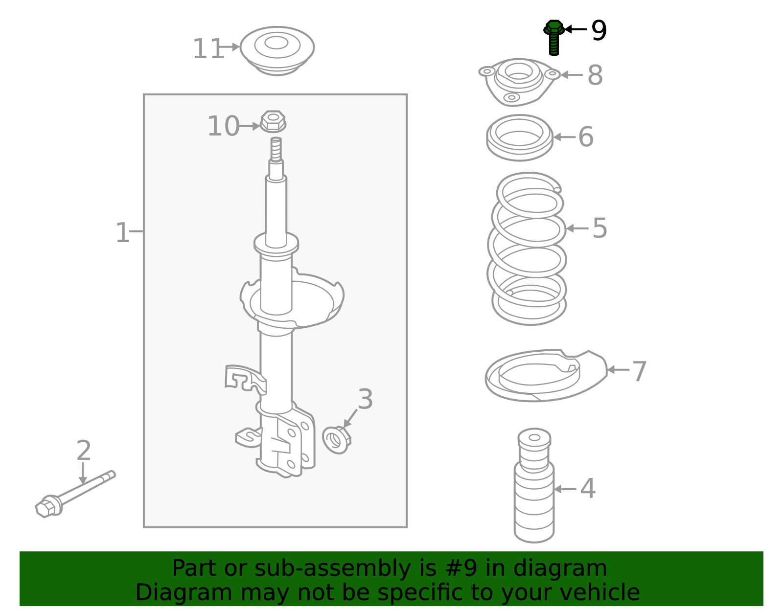 2007-2023 Nissan Suspension Strut Mount Bolt 54459-JA021 | OEM Parts Online