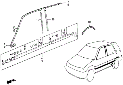 Side Protector for 1987 Honda Civic #0