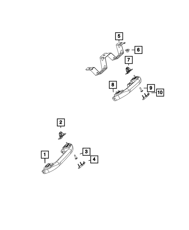 68577082AB - : Grab Handle Bracket, Right for Mopar Image